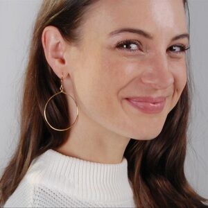 🆕 18k Gold Plated Minimalist Hoop Earrings